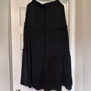 Cute layered Black Maxi Skirt